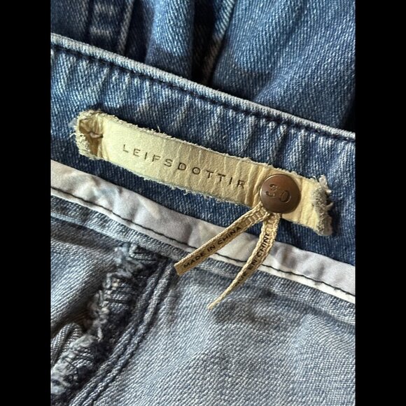 Liefsdottir Jeans 30 Womens Blue Bootcut High Rise Denim Front Pocket - Picture 7 of 8